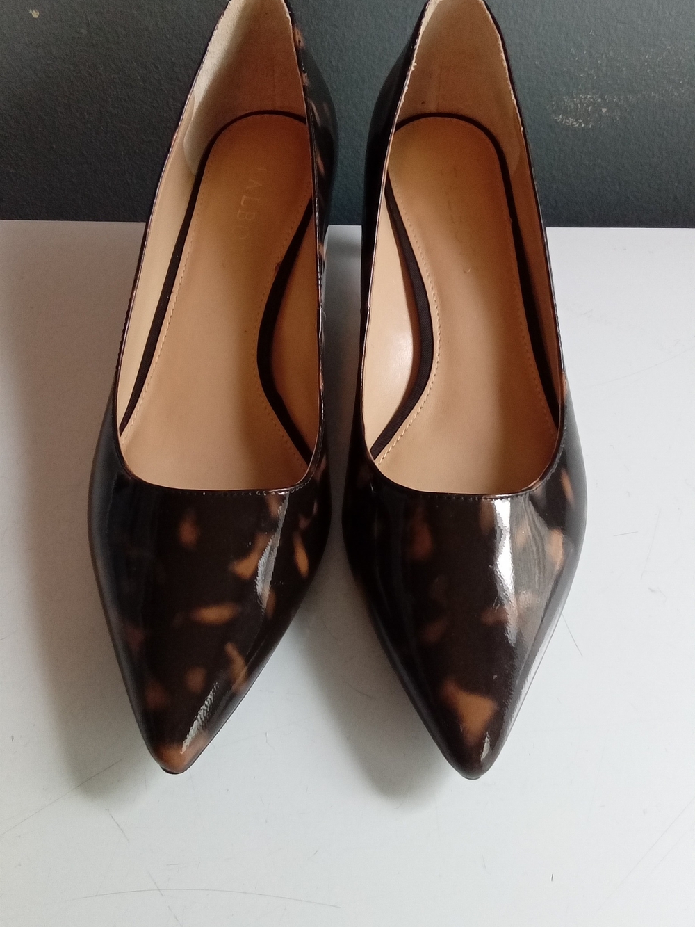 Talbots Tortoiseshell Patent Pointed-Toe Pumps
